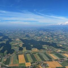 Flugwegposition um 09:23:55: Aufgenommen in der Nähe von Gemeinde Ober-Grafendorf, 3200 Ober-Grafendorf, Österreich in 1408 Meter